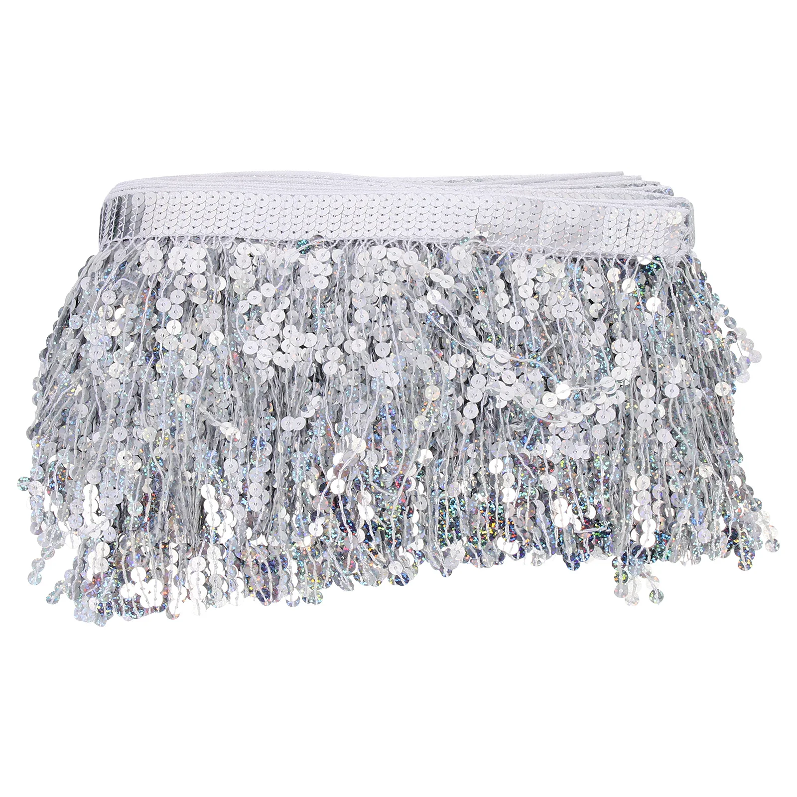

Sequin Tassel Trim Durable Polyester Plastic Latin Dance Costume Embellishment DIY Clothes Trim Fringe Sequin Fringe