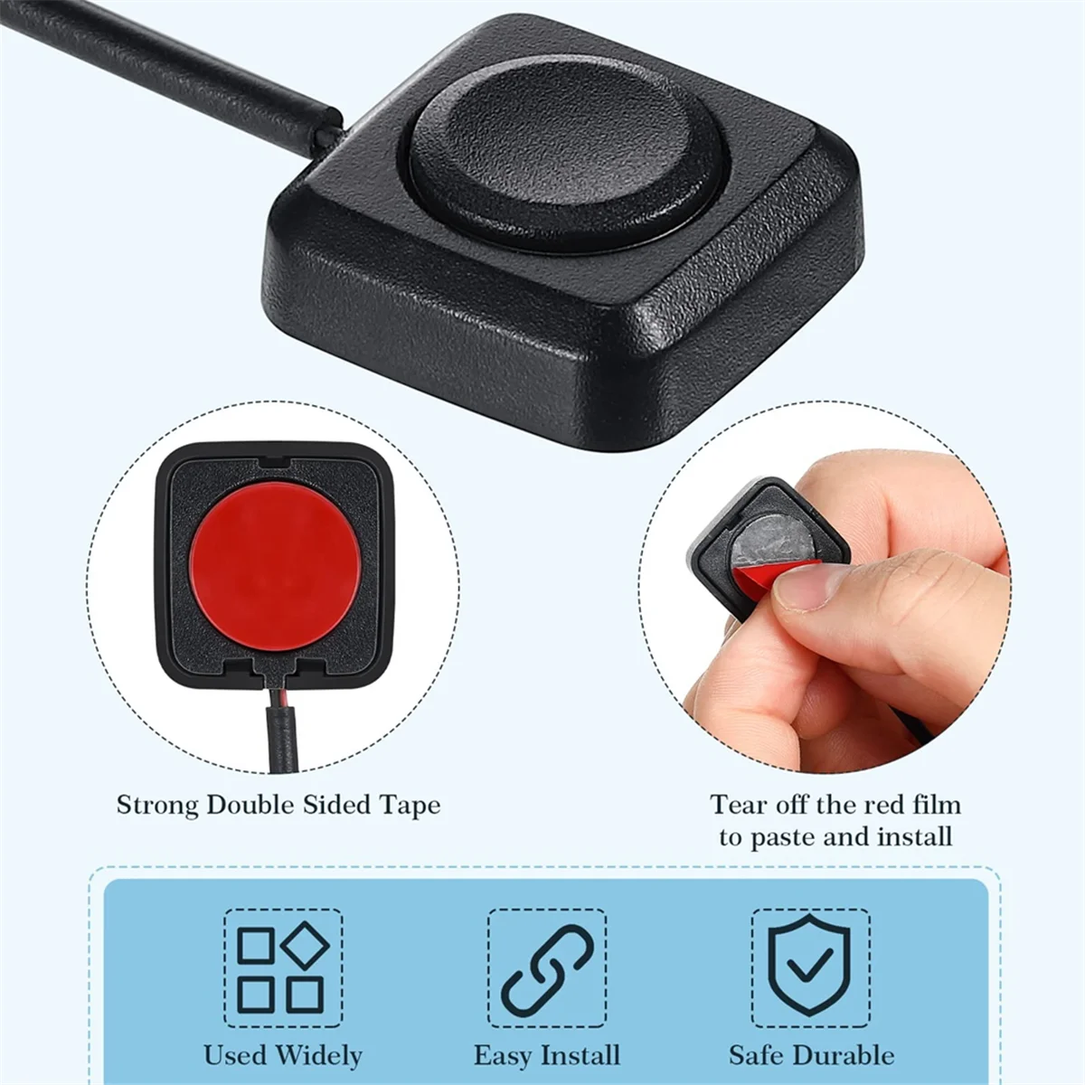 4 Pcs Momentary Switch Momentary Push Button ON Off Switch 12V 24V Surface Mount Mini Button Switch image 5