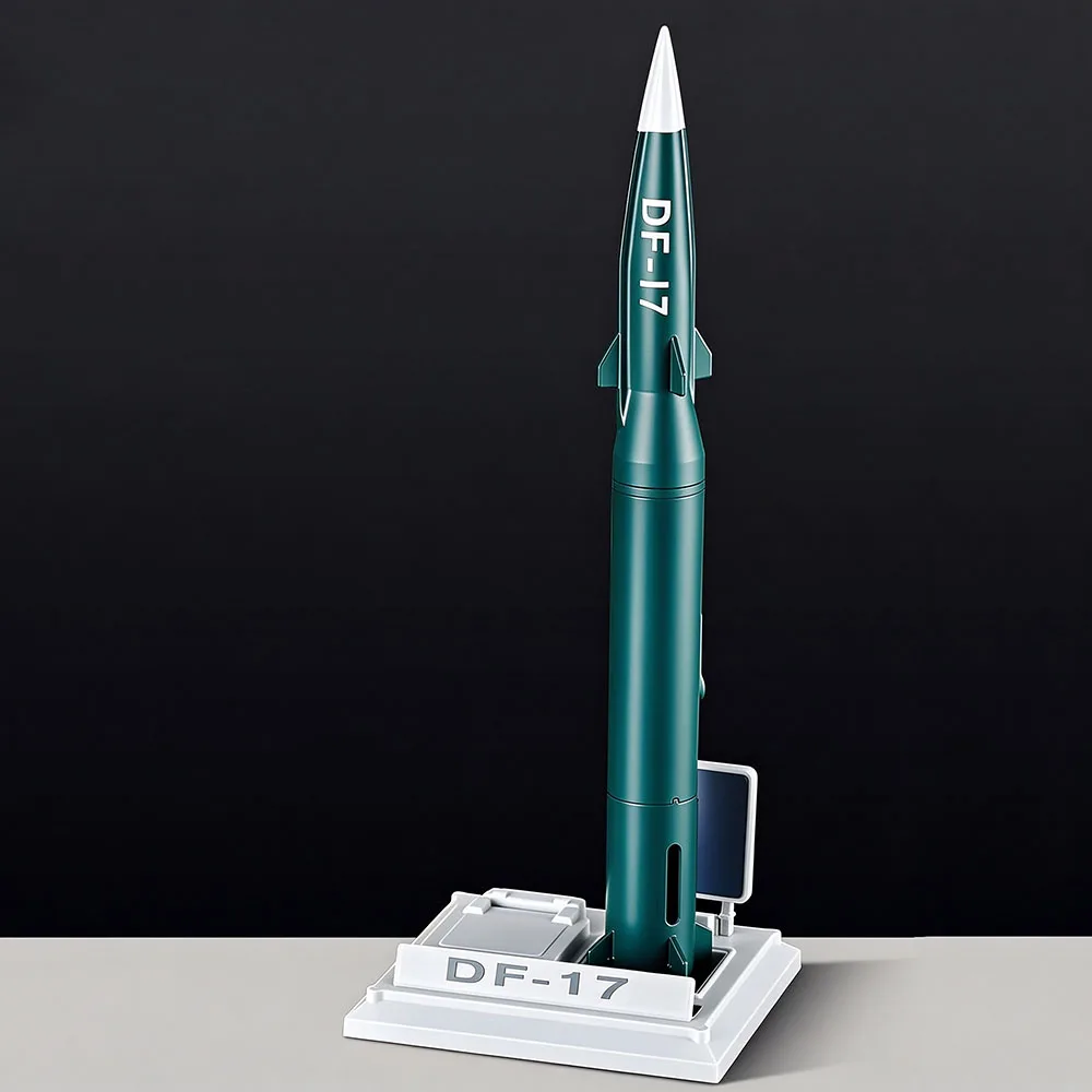 Chinese Rocket Force DF-17 Hypersonic Ballistic Missile Model Ornament, Alloy Desktop Decor, Military Collectible