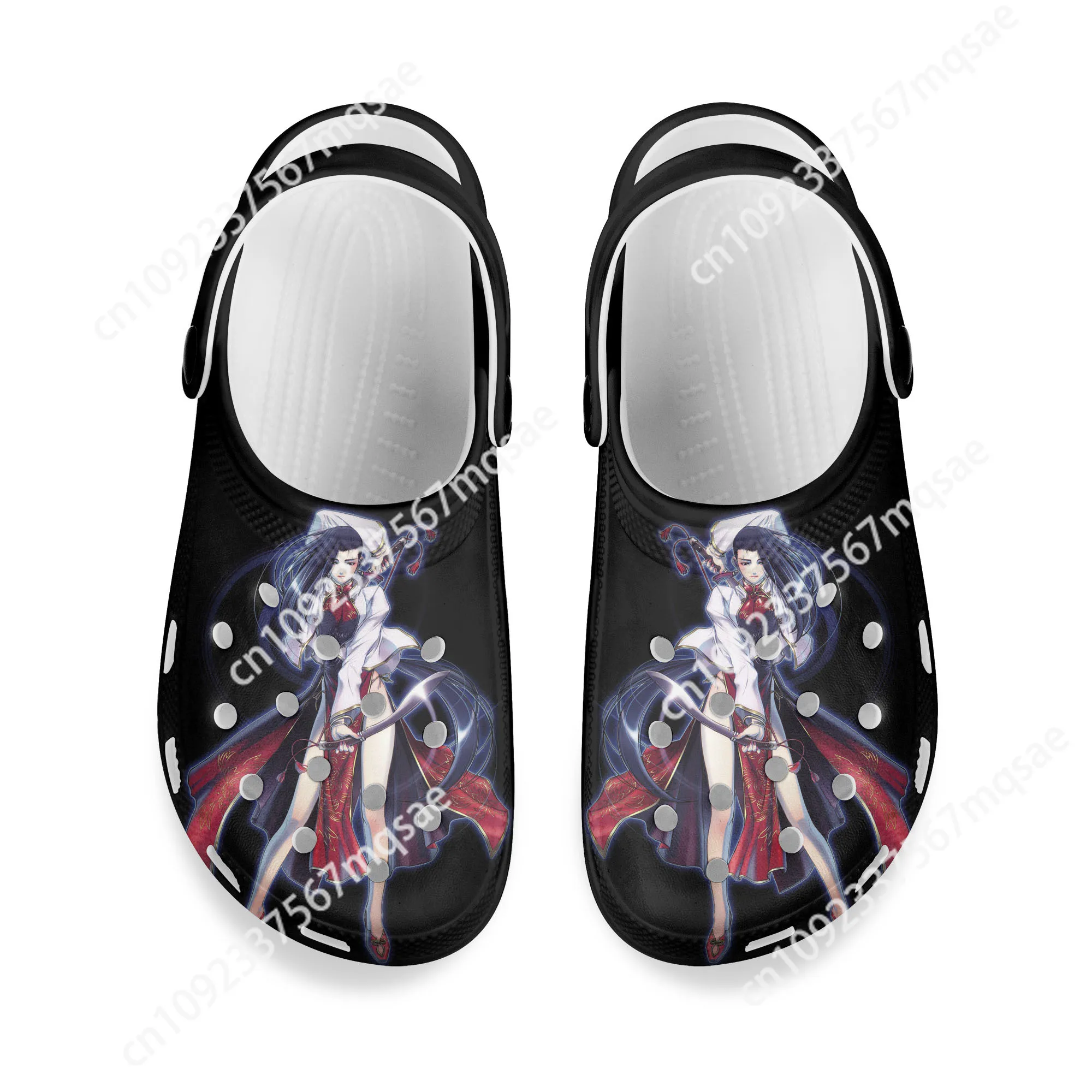 

Japanese Anime Hot Black Lagoon Home Clogs Custom Water Shoes Mens Womens Teenager Shoe Garden Clog Beach Hole Black Slippers