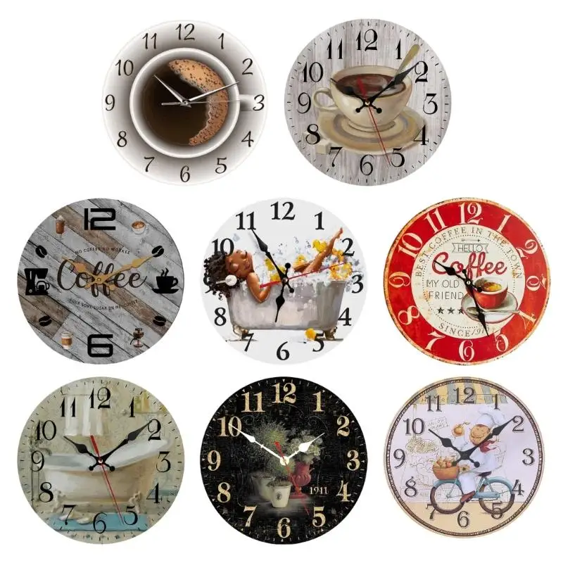 

E8BD Silents None-Ticking Clock Decorative Clock Battery Operated Wall Clock for Home