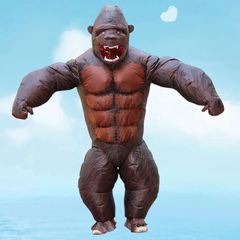 

Inflatable King Kong Costume Mascot Animal Shaped Monkey Costume Funny Gorilla for Parties Halloween Celebrations Carnivals
