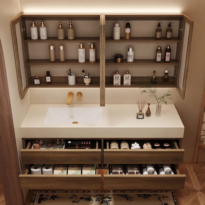 72 MDF Modern Style Toilet Cabinet Countertop Bathroom Vanity Set, Sink Wall Hanging For Sale - view 5