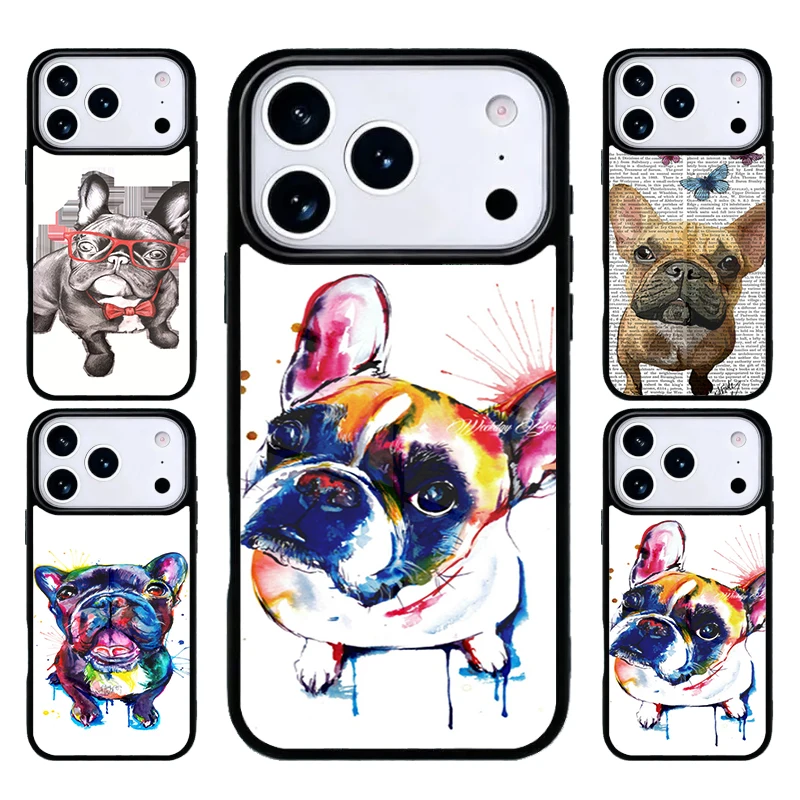 Cute Funny French Bulldog Phone Case For iPhone 17 Air 16 15 14 13 12 11 Pro Max Plus