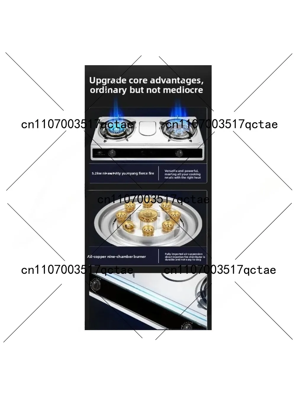 Desktop Stainless Steel Liquefied Gas Coal Binocular Stove