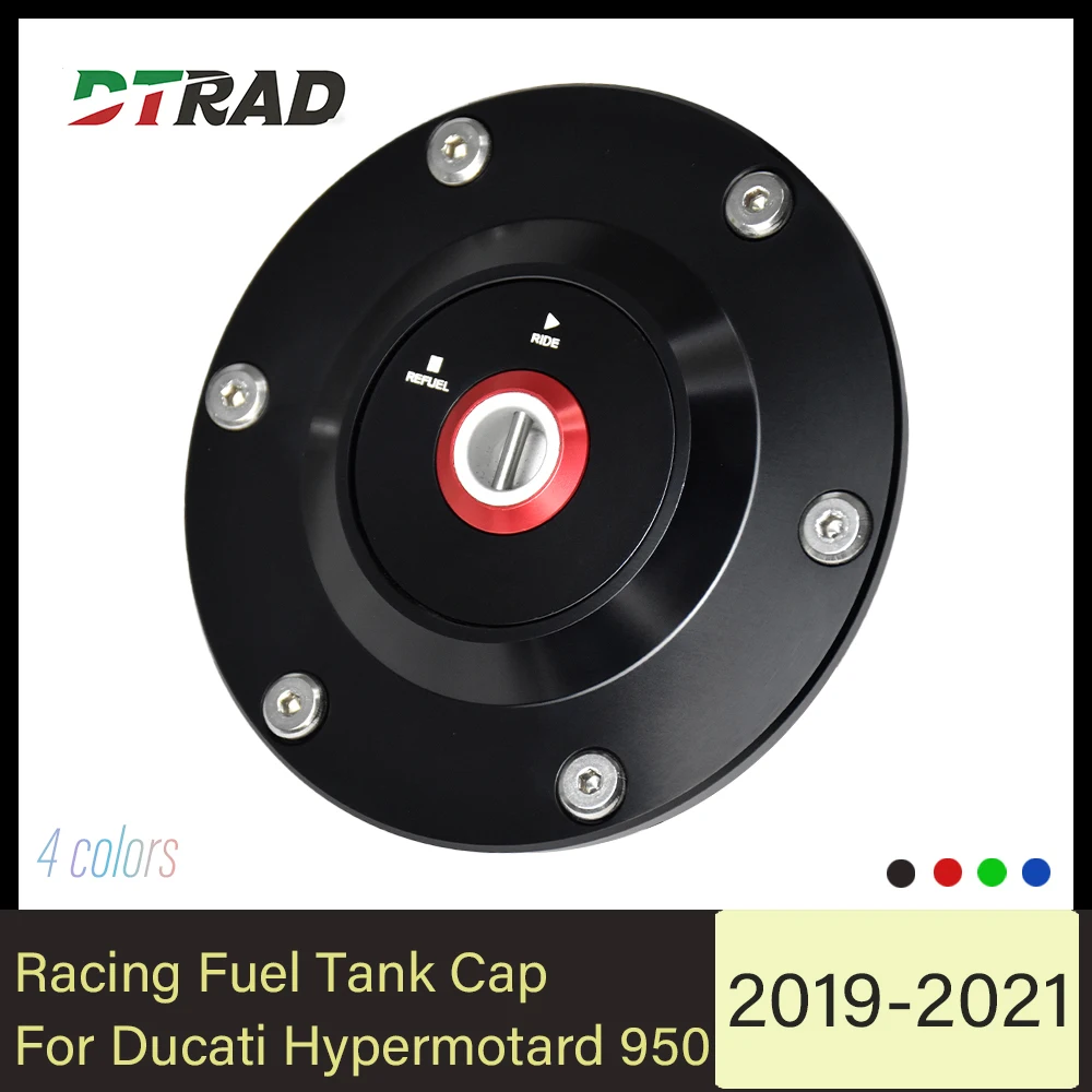 

For Ducati Hypermotard 950 950SP 2019 2020 2021 Motorcycle Racing CNC Fuel Tank Cap Gas Oil Tank Cover Petrol Cover with Key