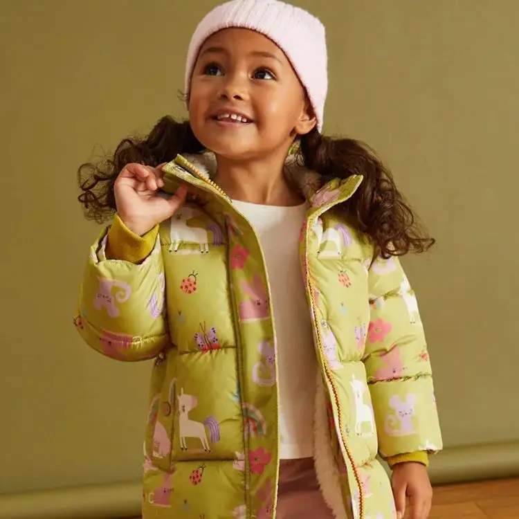 

Autumn Children Fleece Jacket Coat For Kids Winter Cartoon Thickened Warm Hooded Coats Outerwear Girls Snowsuit Overcoat Clothes