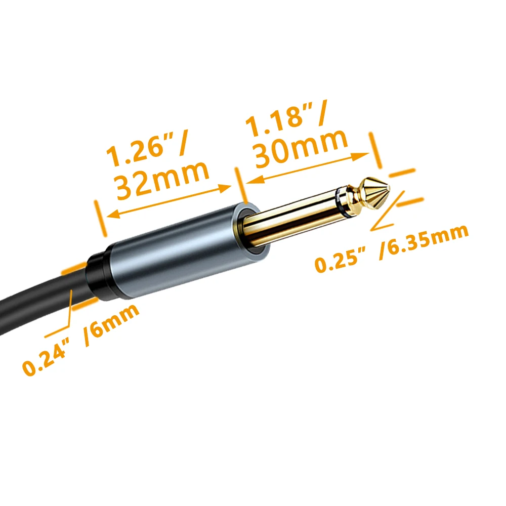 6,35mm Instrumenten kabel Premium 6,35mm Mono buchse 1/4 \