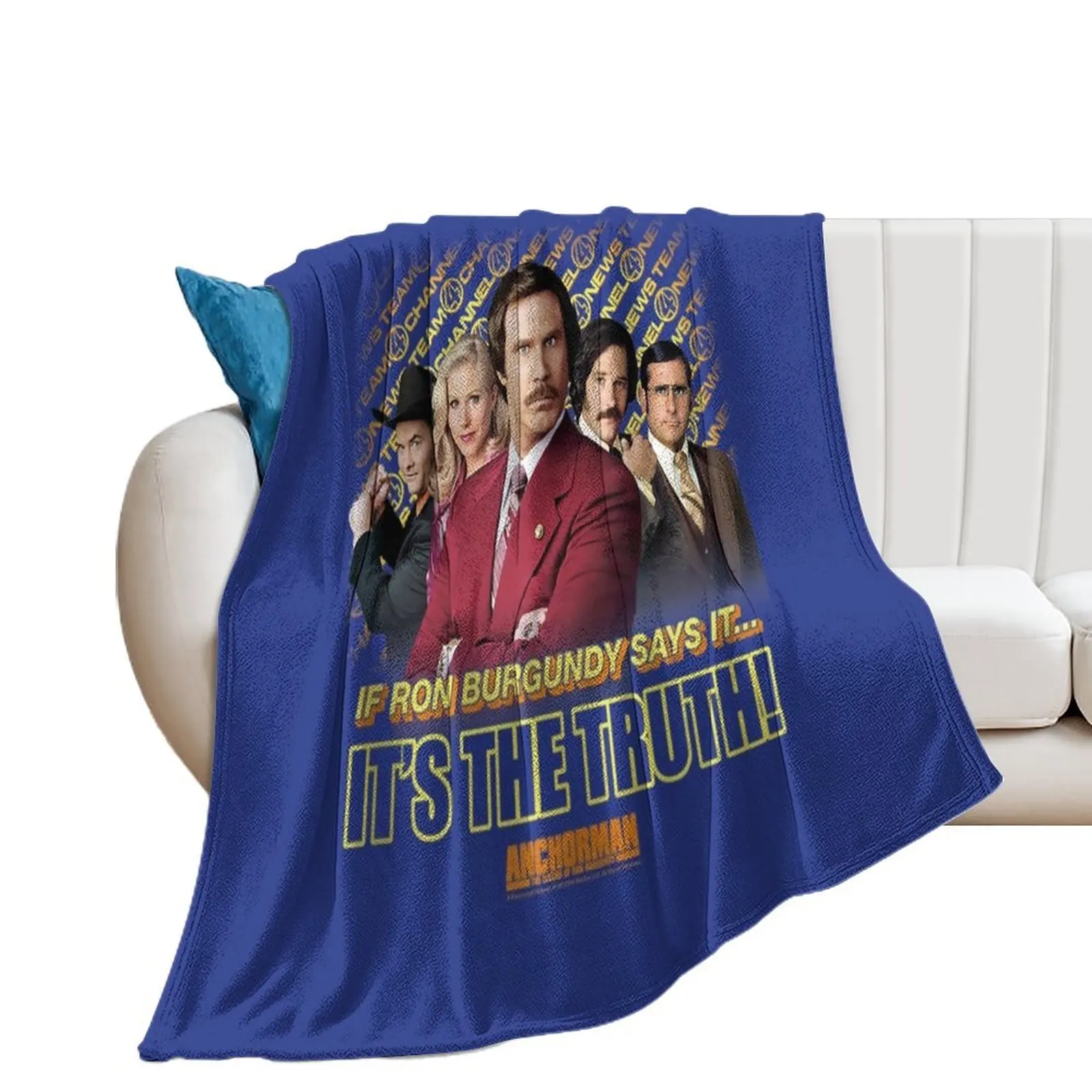 Anchorman If Ron Burgundy Says It Throw Blanket Sofa Quilt Luxury St Blankets