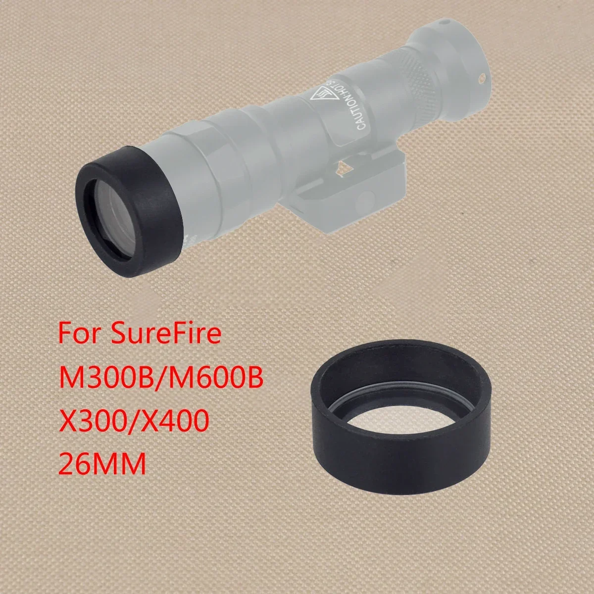 AD Custom Lens Guard Weapon Flashlight Protector For SureFire M300B M600B X300 X400 SRO MRO Red Dot Sight Hunting