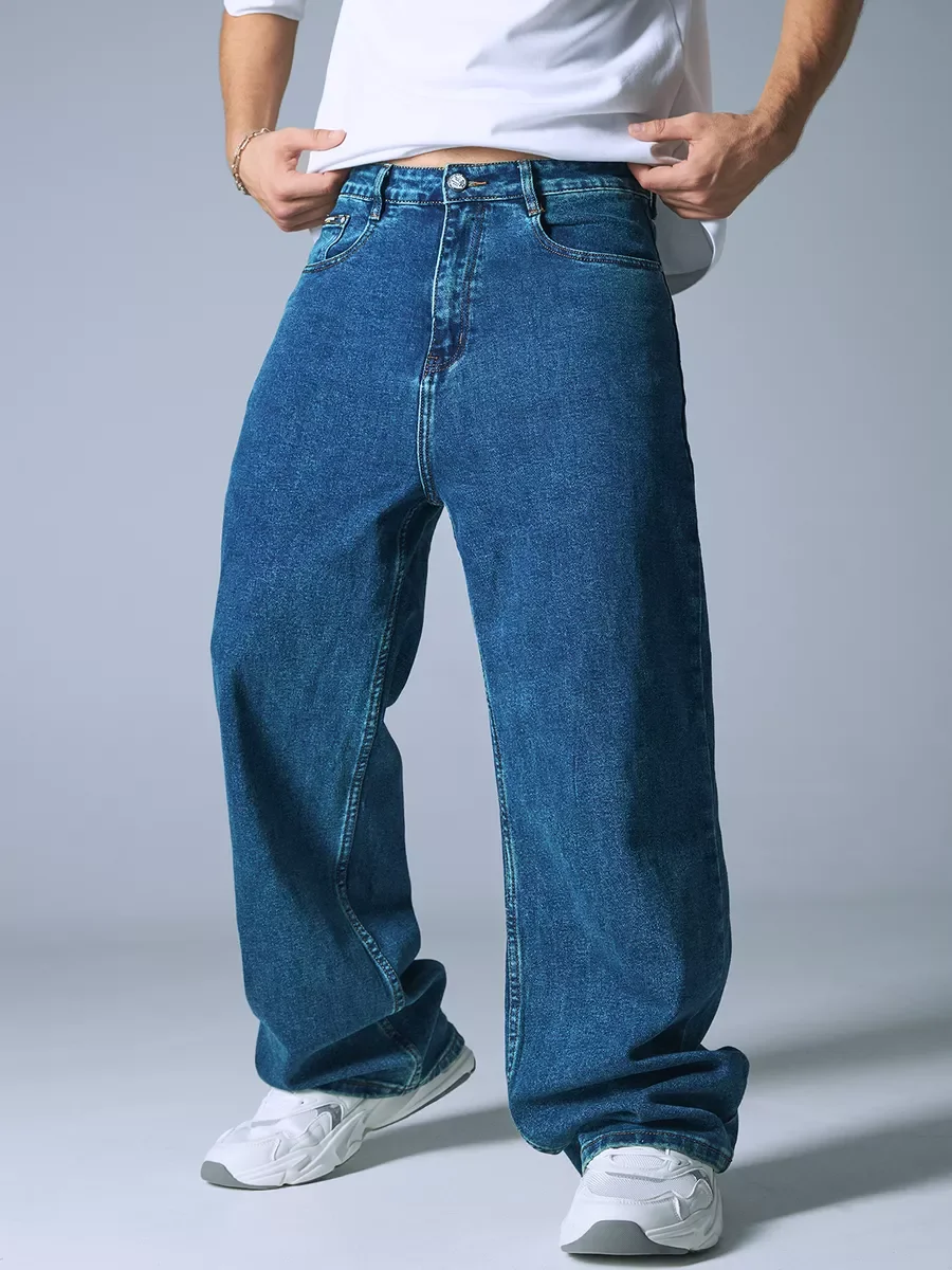 

Jeans Men's Big & Tall Denim Jeans Straight Fit Big Baggy Jeans For Men Clothing
