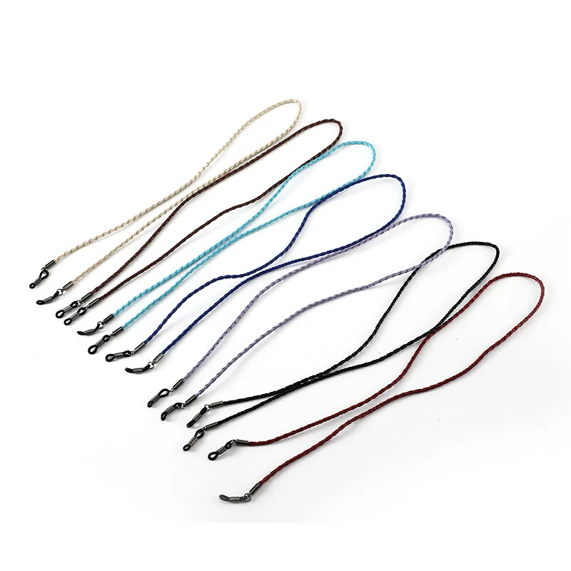 Multi Color Braided Leather Eyeglass Strap Anti Lost Sunglasses Lanyard Non Slip Eyewear Chain Neck Cord Holder For Men Women image 4