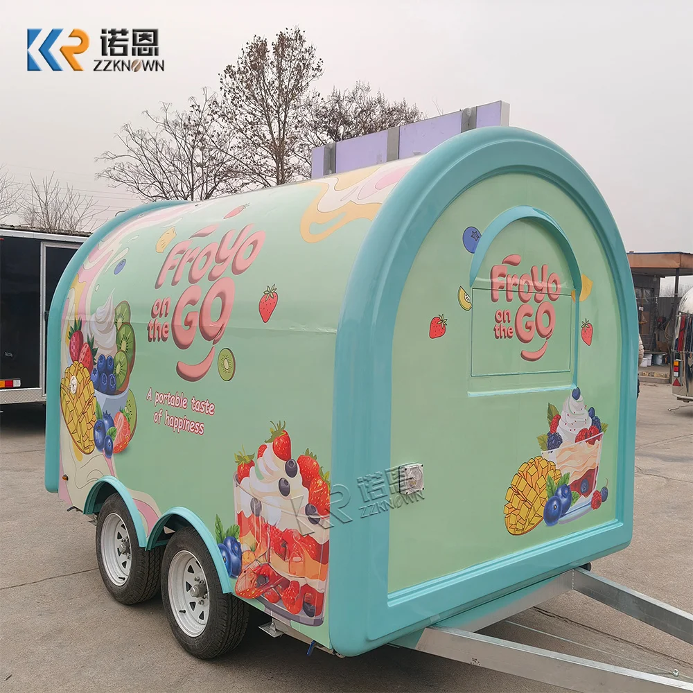 Custom Food Trailer Mobile Kitchen Coffee Hot Dog Burger Snack Truck Ice Cream Cart Catering Trailer With Professional Setup view 3
