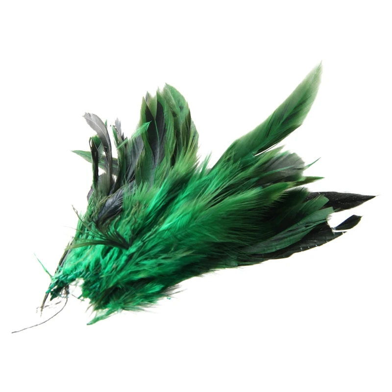 Approx. 50pcs Dyed Decoration Rooster Cock Feather Green