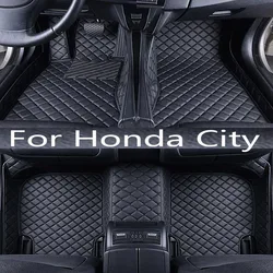 TPE Custom Car Floor Mats For Honda City 2015 2016 2017 2018 2019 2020 2021 2022 Waterproof Carpet Auto Interior Accessories