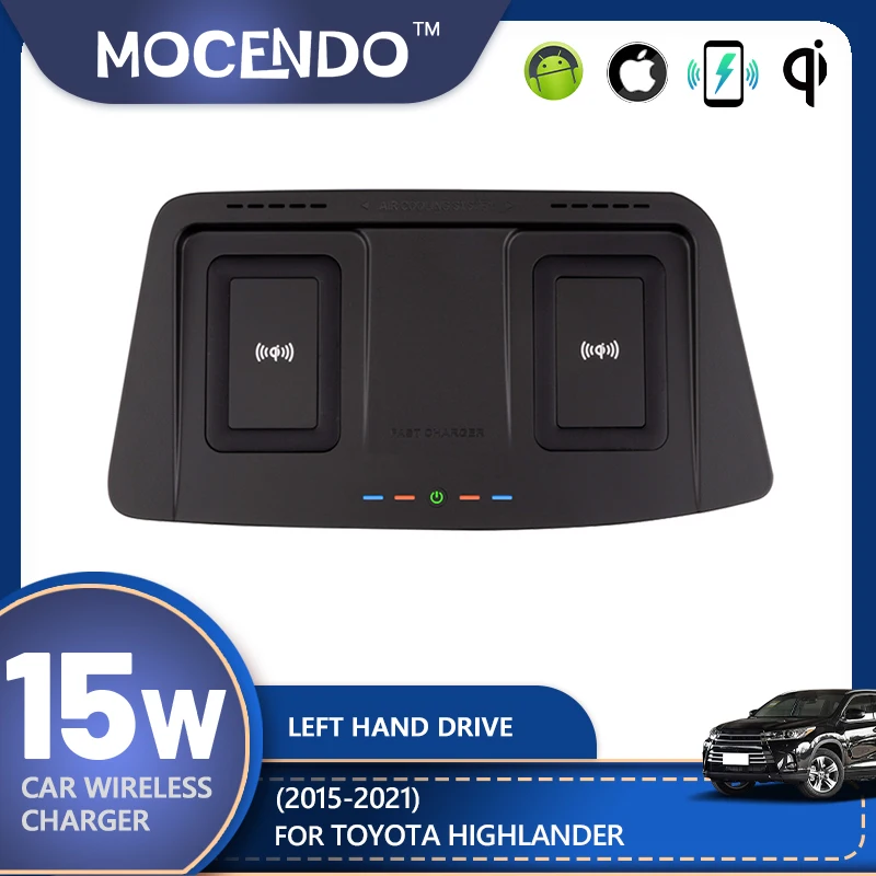 

Wireless charger for car For Toyota Highlander 2015-2021 accesorios para auto fit xiaomi,iphone phone car charger wireless tools