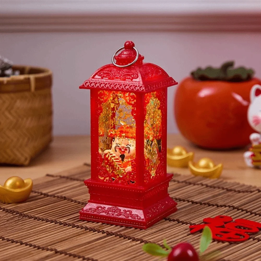 ミニ富の神ナイトランプ発光吊り下げ飾り新年の装飾ポータブル風ランプデスクトップ雰囲気ランプ寝室