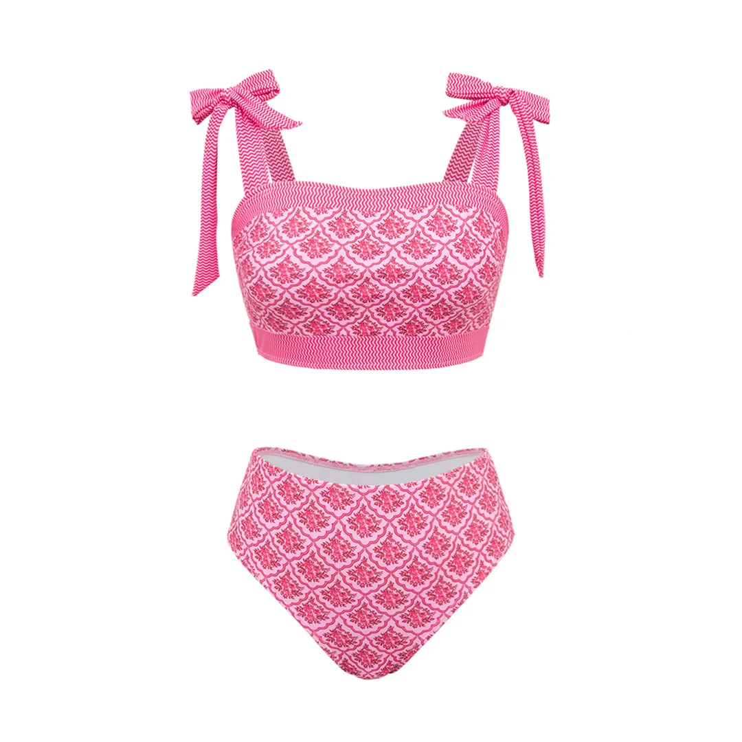 XS - L 3-teiliger Badeanzug mit Rock, Damen-Bikini, hochtaillierter Bikini, Damen-Badebekleidung, dreiteiliges Bikini-Set, Badeanzug, Badebekleidung, Schwimmanzug V8279 – Detail 9