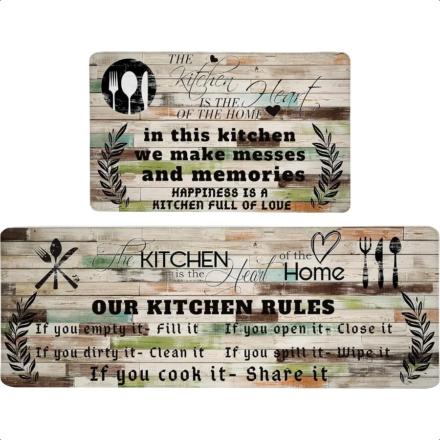 

Kitchen Mats for Floor Anti Fatigue Mats for Kitchen Floor Kitchen Rugs Farmhouse Style Memory Foam Kitchen Mat Cushioned PVC L