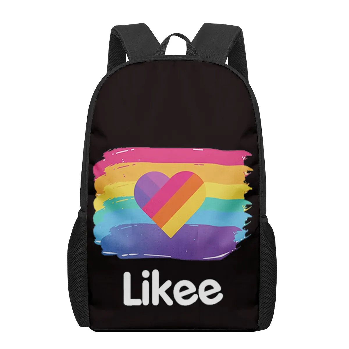 Likee engraçado amor coração gato urso impressão 3d mochila escolar para meninos meninas adolescente crianças saco de livro casual sacos ombro 16 Polegada satc