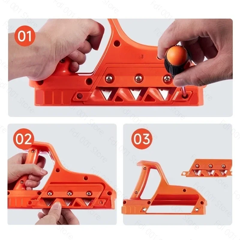 45 Degree Inclined Gypsum Board V-Type Chamfering Artifacts New Trimming Knife Special Planer for Woodworking Cutting Slotter