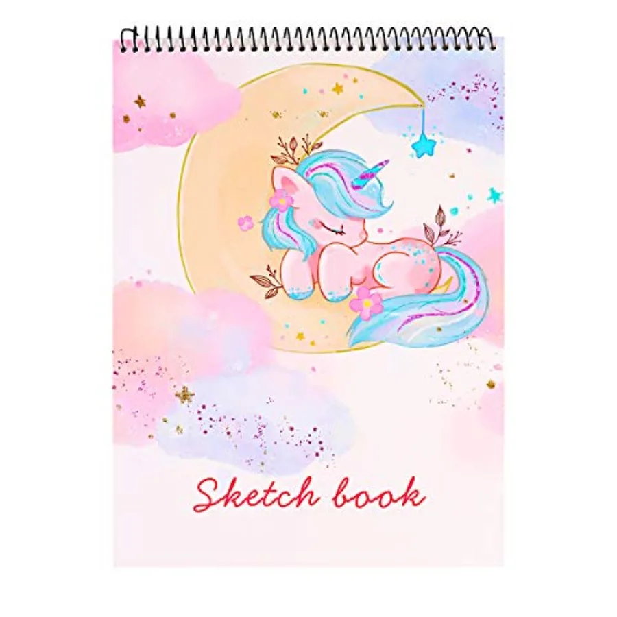

Sketch Book, 100 Pages 50 Sheets,Spiral Bound Artist Sketch Pad, Acid Free Drawing Paper for Drawing, Painting, Sketching or Do