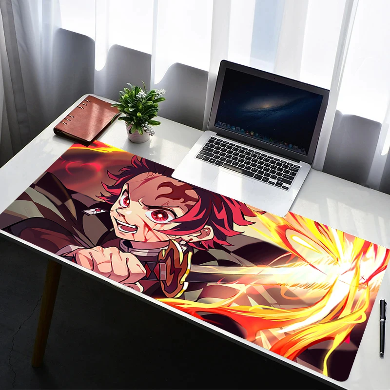 

Mouse Pad Laptop Non Slip Extended Desktop Mouse Mat PC Anime HD Keyboard Pad D-demon Slayer Tanjiro Gaming Accessories Mousepad