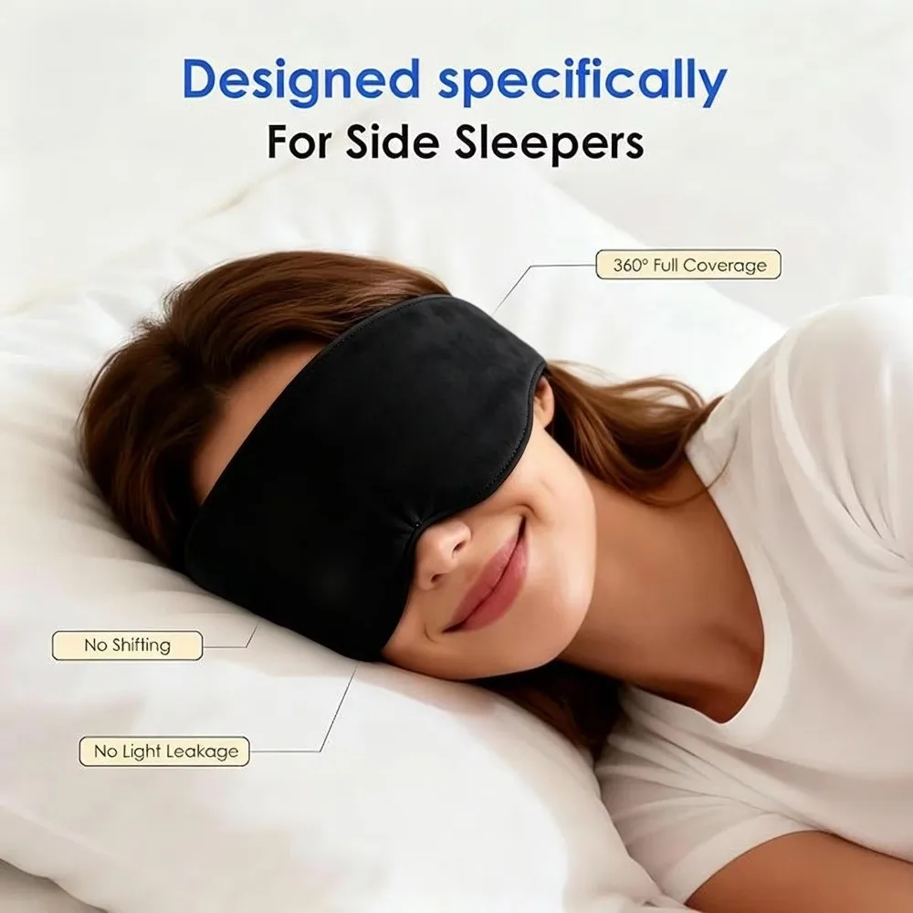 Light-blocking Weighted Eye Mask Soft Breathable Ultra Light Sleeping Mask Skin-Friendly Sleep Aid Eyepatch Relaxation