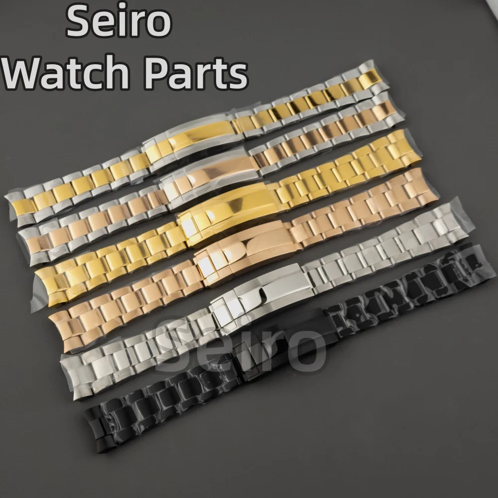 سوار ساعة من الفولاذ المقاوم للصدأ فضي مصقول متوسط 20 ملم لساعة رولكس طاقم الغواصة GMT دايتونا سوار معصم قابل للطي #1