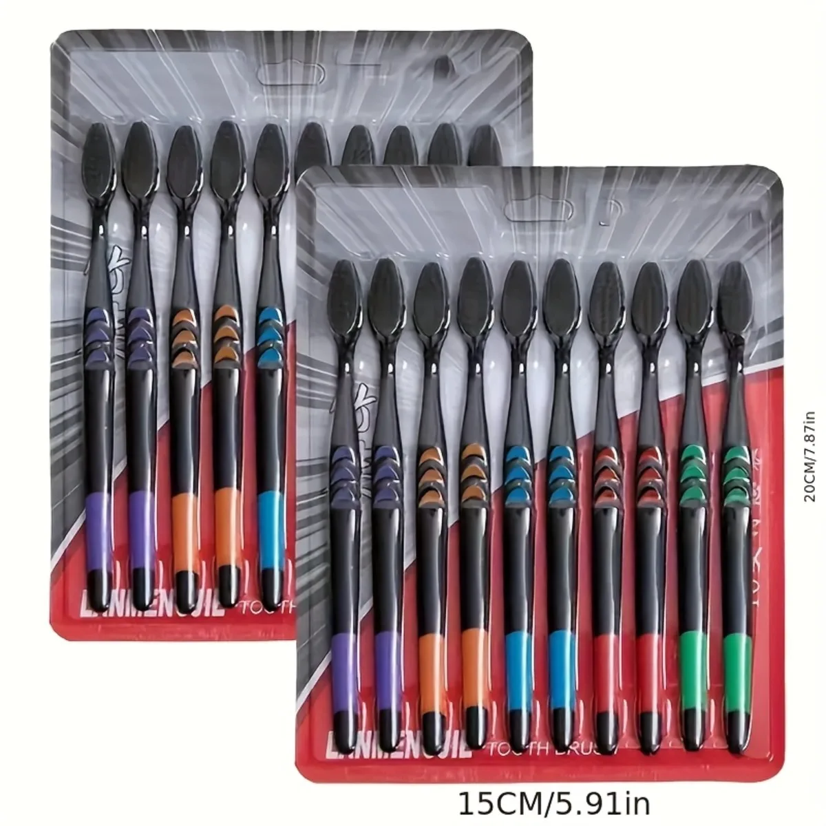

20pcs Ultra-Fine Soft Toothbrushes Gums Deep Cleaning Used For Plaque Removal Bamboo Charcoal Odor Dental Care