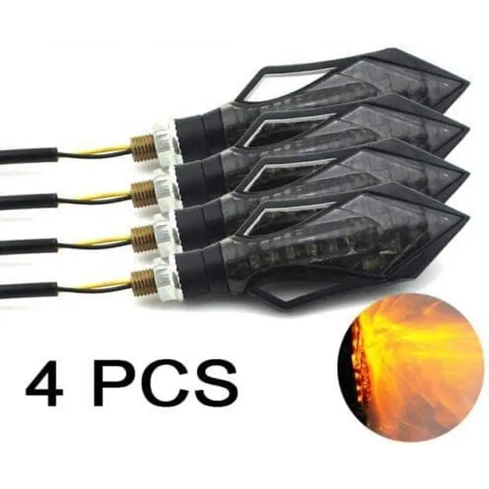 مناسب لمعظم موديلات الدراجات النارية. 12 فولت ABS البلاستيك 12 فولت أضواء إشارة الانعطاف LED #2