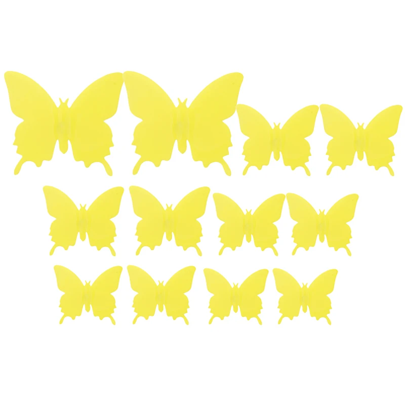 12Pcs 3D for Butterfly Sticker Wall Butterflies Decals Decor Art DIY Home D