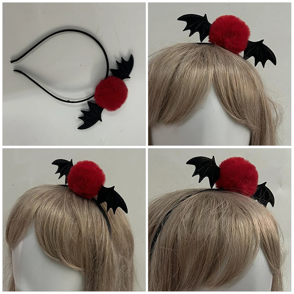 

Bat Headbands Black Wings Halloween Costume Accessory Lightweight Comfortable Cosplay Hair Hoops Photography Birthday Christmas