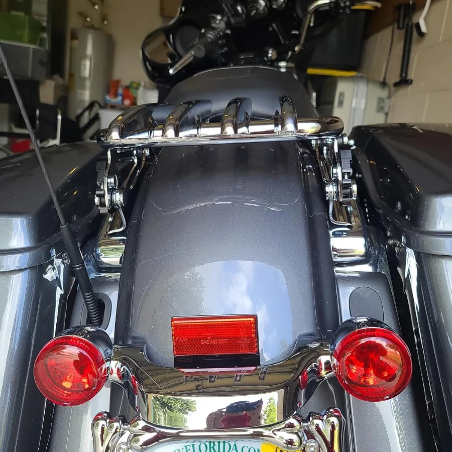 Chorme Supporto per bagagliaio staccabile 0925 Two Up Tour Pack Pak Top Box Montaggio portapacchi compatibile per Harley Davidson Touri