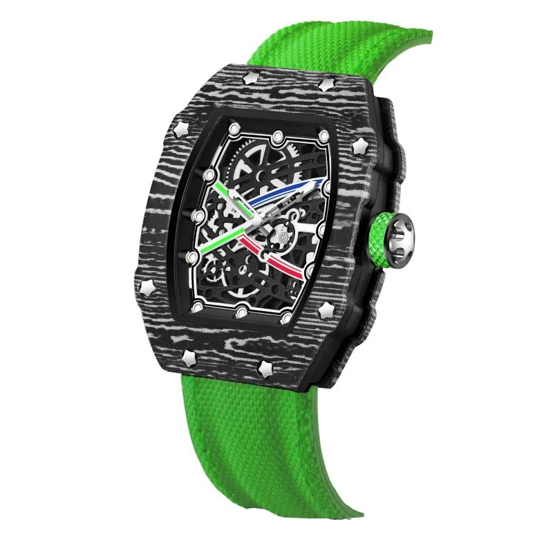 Men's Tonneau Quartz Watch, Ultra Slim Design