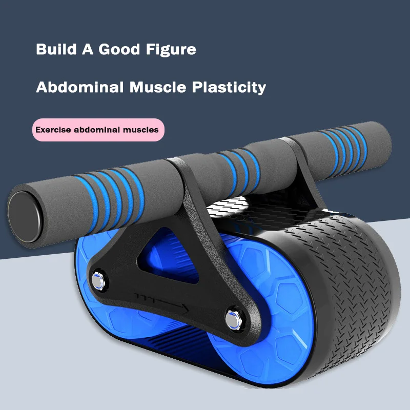 2024 Automatic Rebound Double Wheel Abdominal Abdominal Muscle Wheel Fitness Equipment Tank Wheel Household Abdominal Wheel