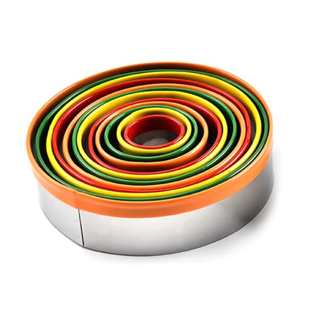 

Cookie Stainless Steel Round Non Stick Baking Biscuit Cookie Cutters Mould Cake Mold Pastry S wich Bread Pan