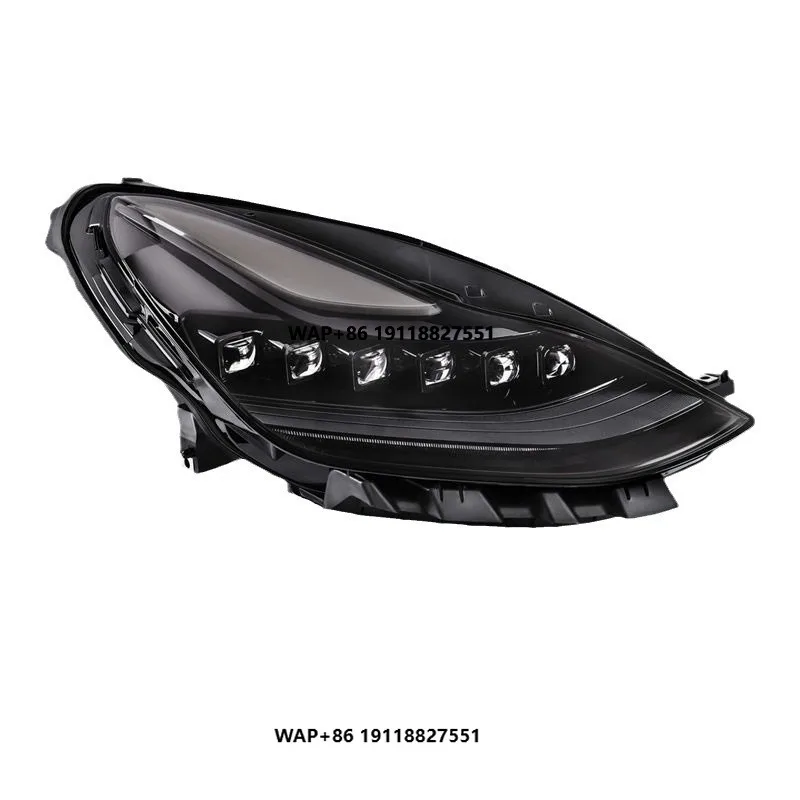 

LED Headlamp Head Light Assembly Black Housing Clear Lens Upgrade Matrix Headlights for Model 3 Model Y 2021 2022 2023