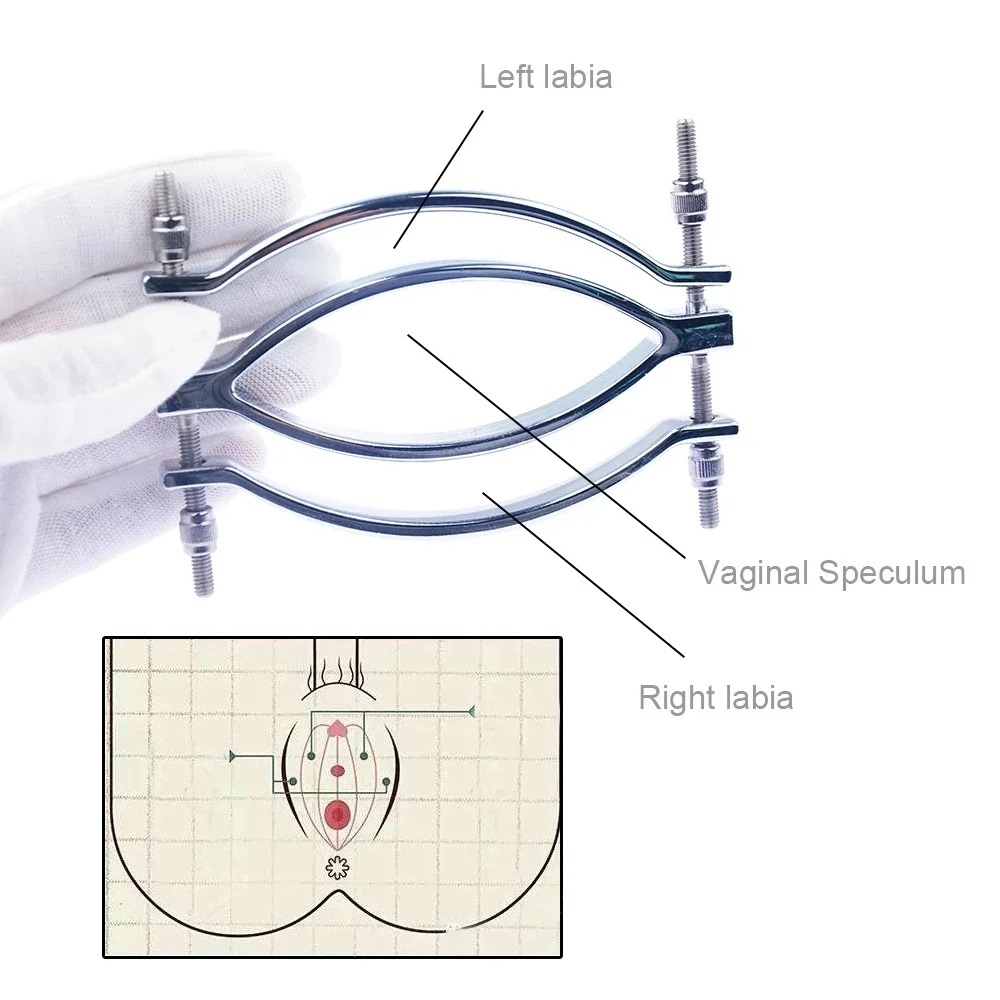 Stainless Steel Pussy Vaginal Speculum Mirror Clitoris Labia Spreader Clamps BDSM G-spot Massage Stimulator Sex Toys For Women