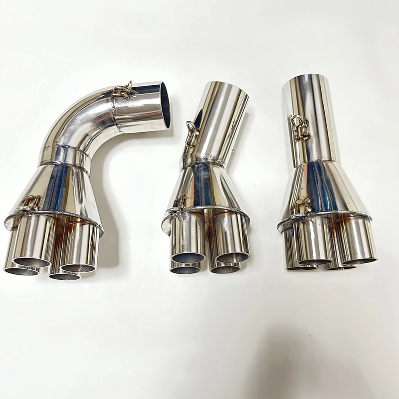 

Suitable for BMW K75 K100 K100RS K1100 stainless steel exhaust pipe adapter Upgrade 4-in-1 Collector Motorcycle Accessories