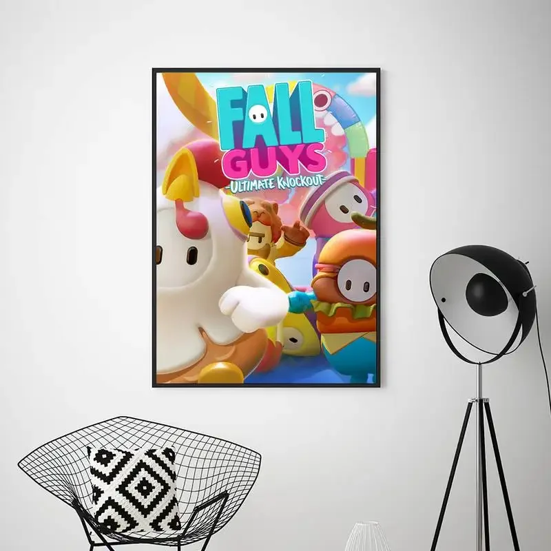 Game F-Fall Guys  POSTER Prints Wall Pictures Living Room Home Decoration Small