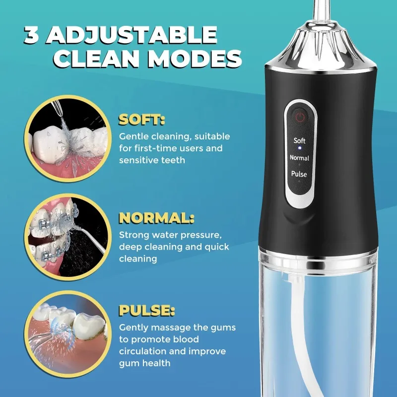 

Electric Water Flosser Portable Household Dental Irrigator for Oral Teeth Cleaning and Dental Care