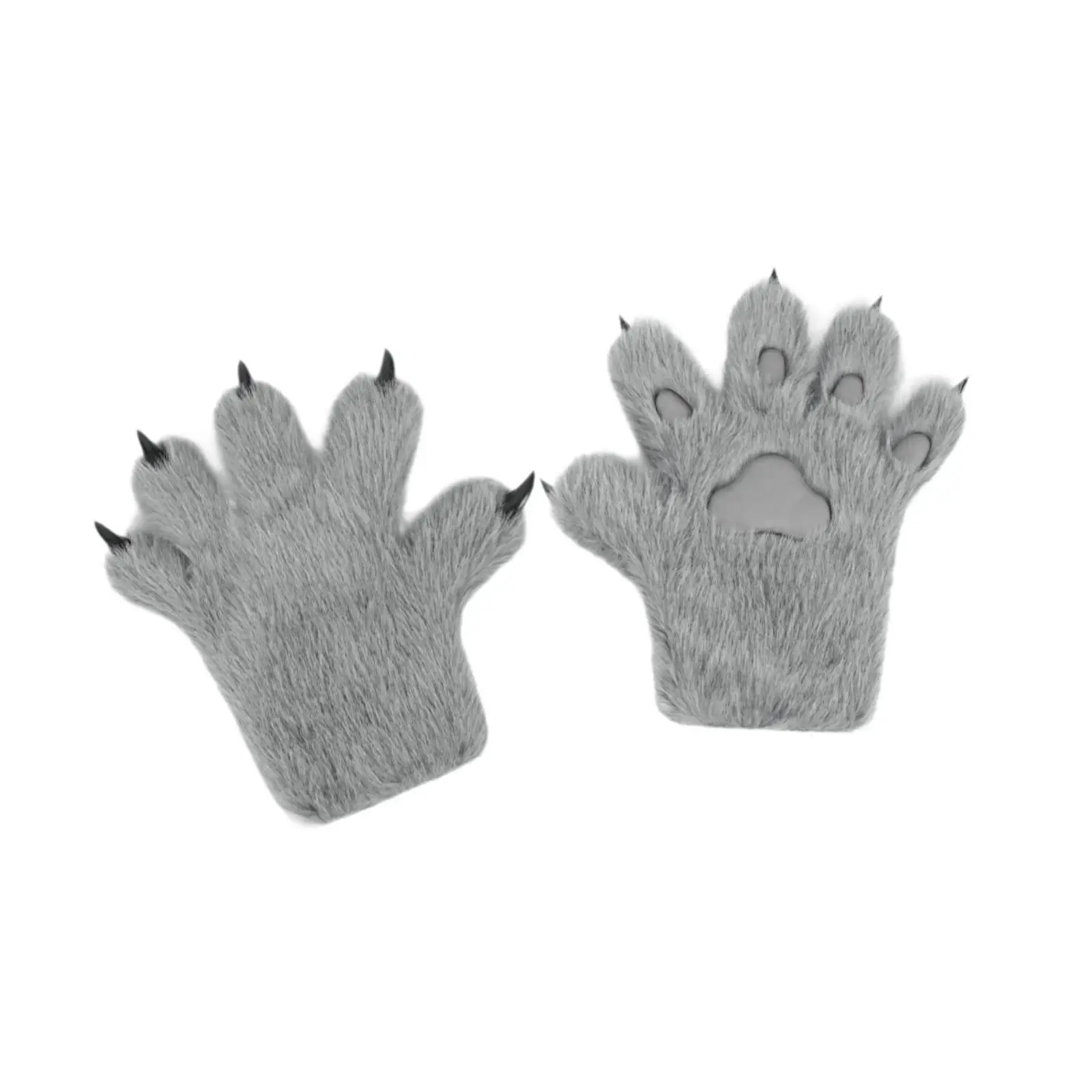 

Перчатки с лапами котенка P, костюмные перчатки, перчатки с животными для клубной карнавальной вечеринки, серые