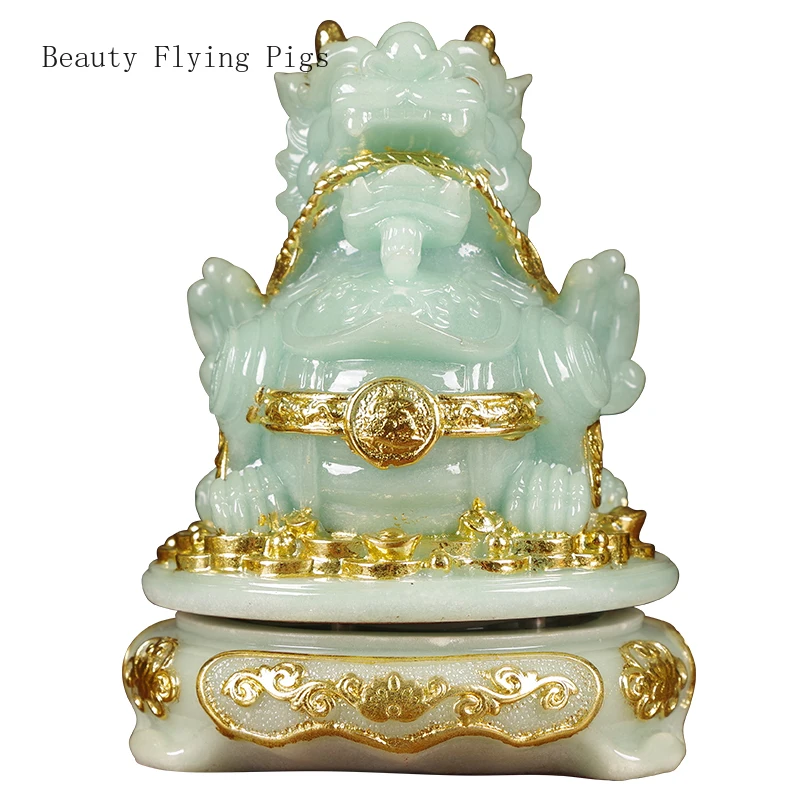 

New Chinese Creative Jade Pixiu Decoration Home, Living Room, Office, Wine Cabinet Decoration, Opening Gift for Relocation