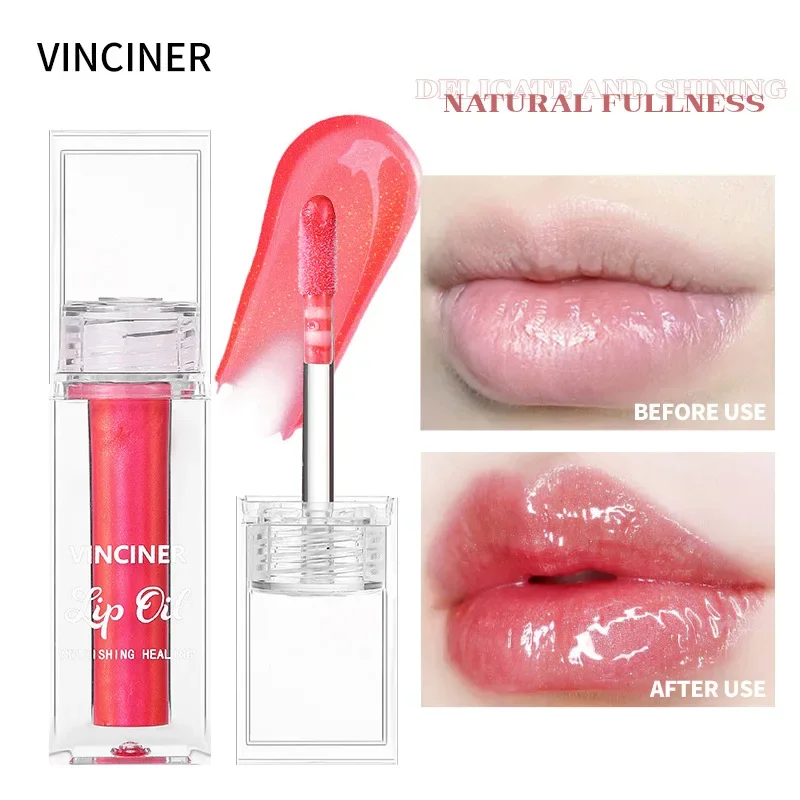 VINCINER 9-Color Lip Gloss Shining Texture Moisturizing Waterproof Long Lasting Color Rendering Care Lips Anti Drying Lip Oil 2g