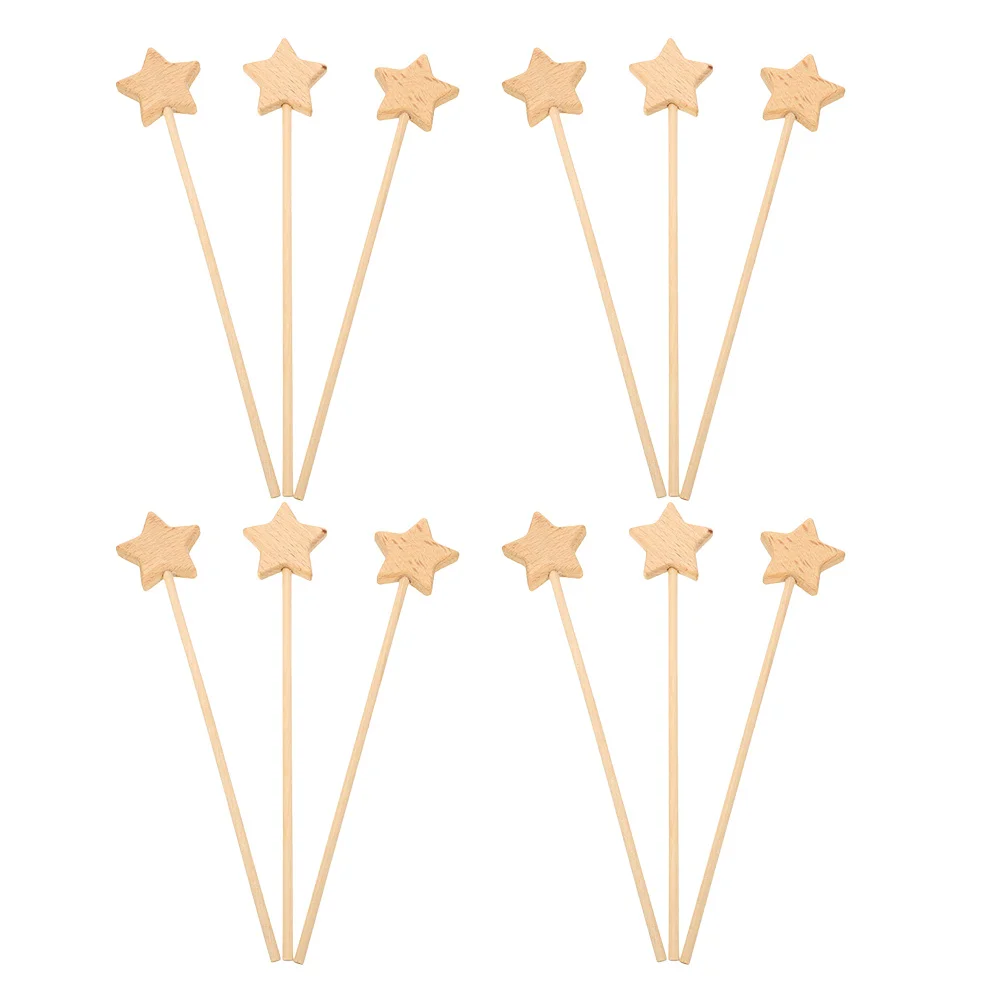 

12Pcs DIY Unfinished Fairy Wands Wooden Star Wand Blank Wood Sticks for Birthday Party Cosplay Fairy Wand Craft Sticks Bulk