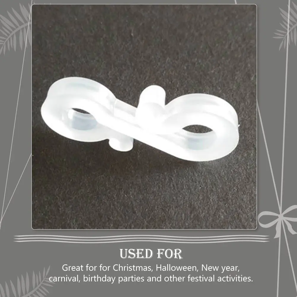 

100Pcs String Lights Clips Christmas Lamp Fixing Hooks Reusable Weatherproof for Holiday Home Decoration S-Shape Design