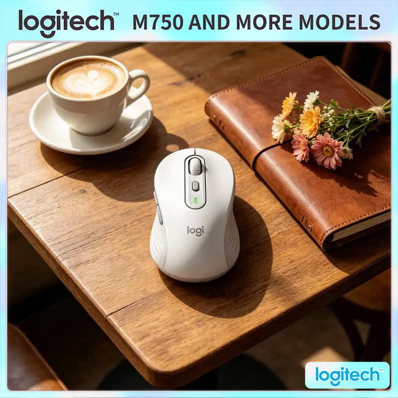 Silent M750 Bluetooth Mouse - SmartWheel Precision Scrolling, Recycled Plastic Body, 10m Stable Range, Office Must-Have Pick