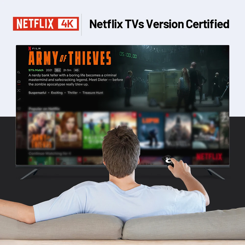 Kinhank G1 Android TV Box z Netflix 4K certyfikat Google Amlogic S905X4 4 + 32G WiFi6 Dolby Vision odtwarzacz multimedialny