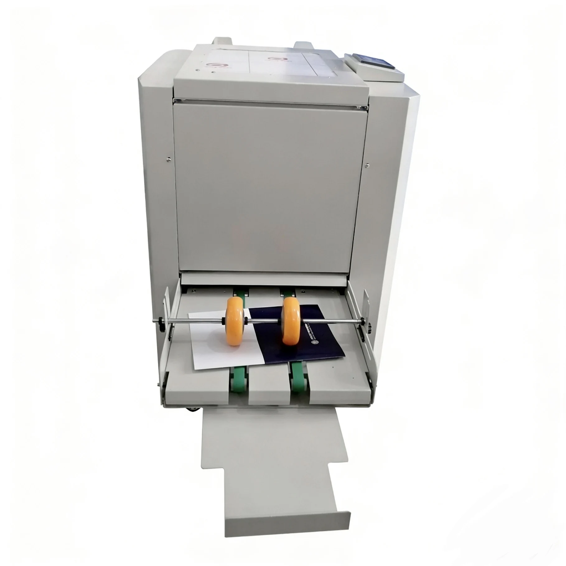 High-speed automatic paper folding and binding machine for commercial brochure production